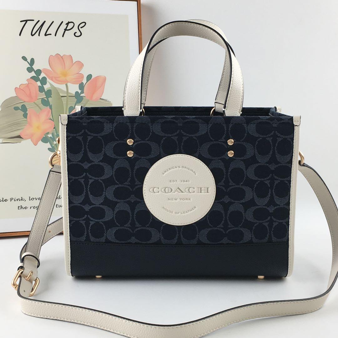 新品 COACH コーチ デンプシー22 トート ショルダーバッグ デニム