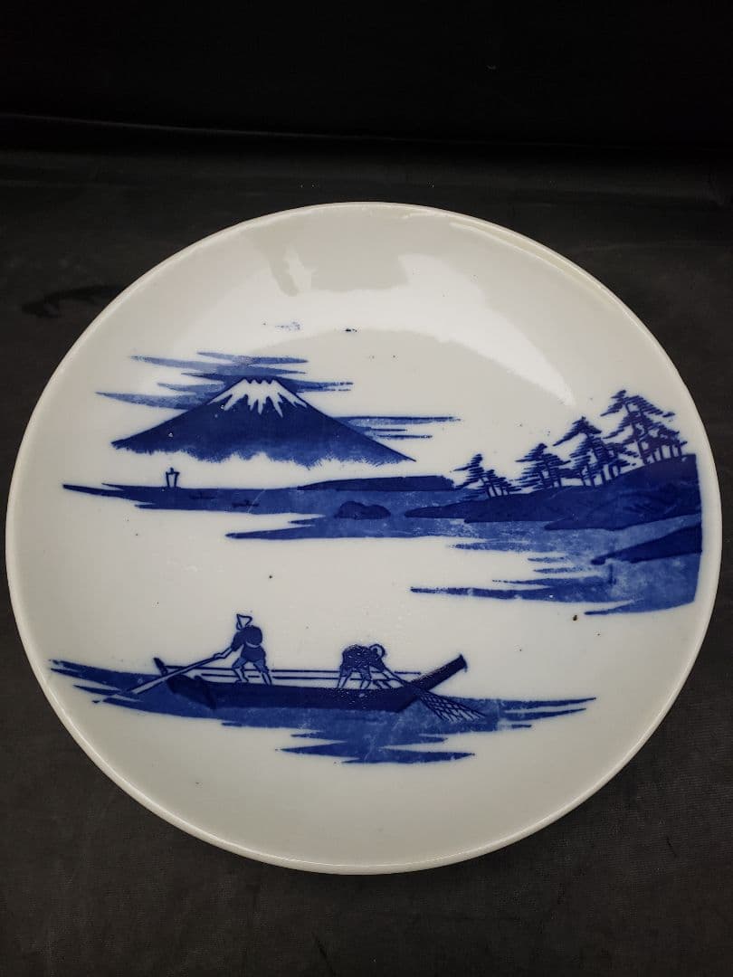 古伊万里 染付皿 5枚 富士山 三保の松原 アンティーク - メルカリ