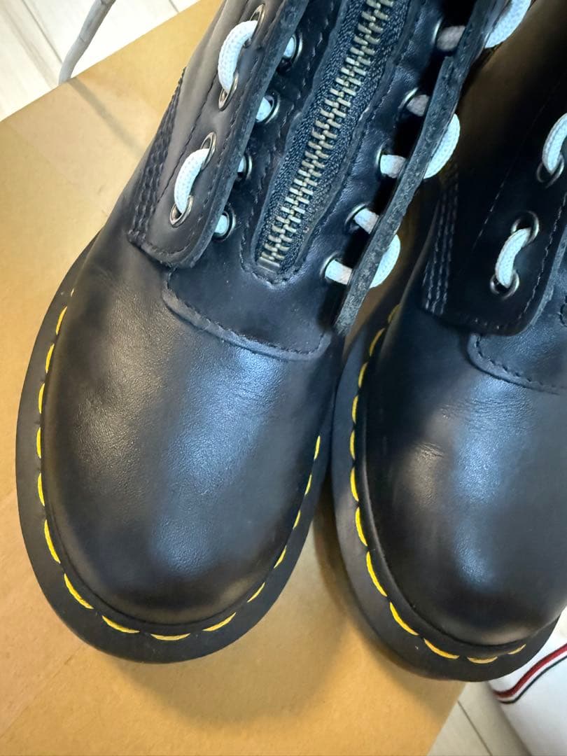 ドクターマーチン 8ホール ブーツ フロント、サイドジッパー 廃盤　23.5cm