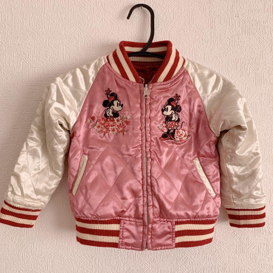 Disney ミニーちゃん リバーシブル スカジャン 女の子 90cm - メルカリ