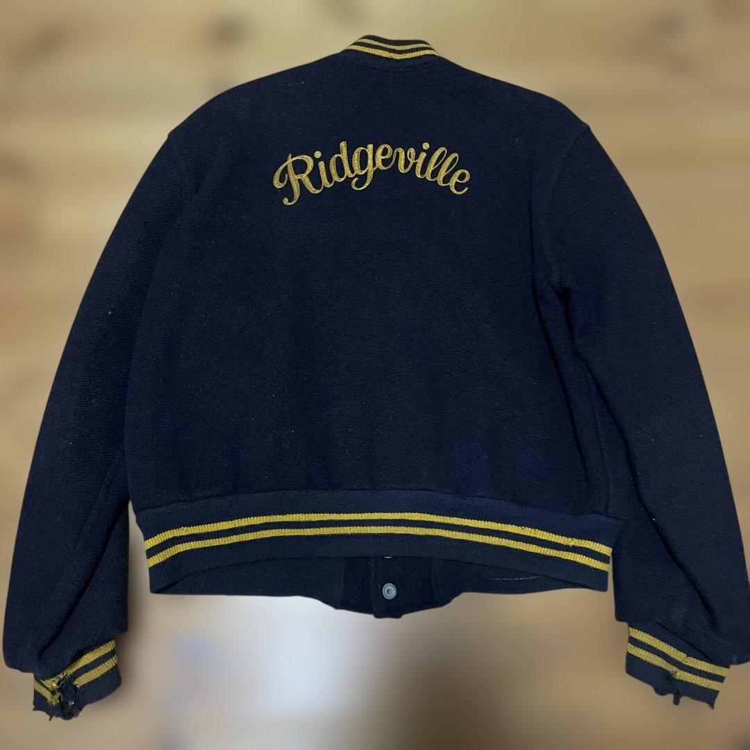 R*様 60s USA製 BUTWIN ウール スタジャン 裏地 サテン 紺 黄 - メルカリ