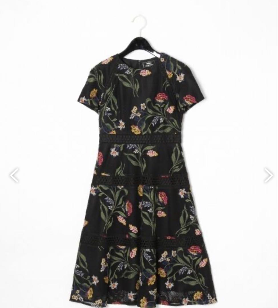 新品 GRACE CONTINENTAL メッシュマルチフラワー ワンピース 妃華ゆきのさん GRACE CONTINENTAL メッシュマルチフラワーワンピース