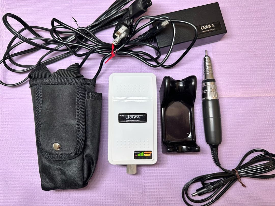 ネイル用 URAWA ネイルマシン ウラワ-G3 浦和工業　美品　ビット付き ウラワ G3 URAWA 浦和 プロ用 ネイルマシーン プッシャー付 ネイル