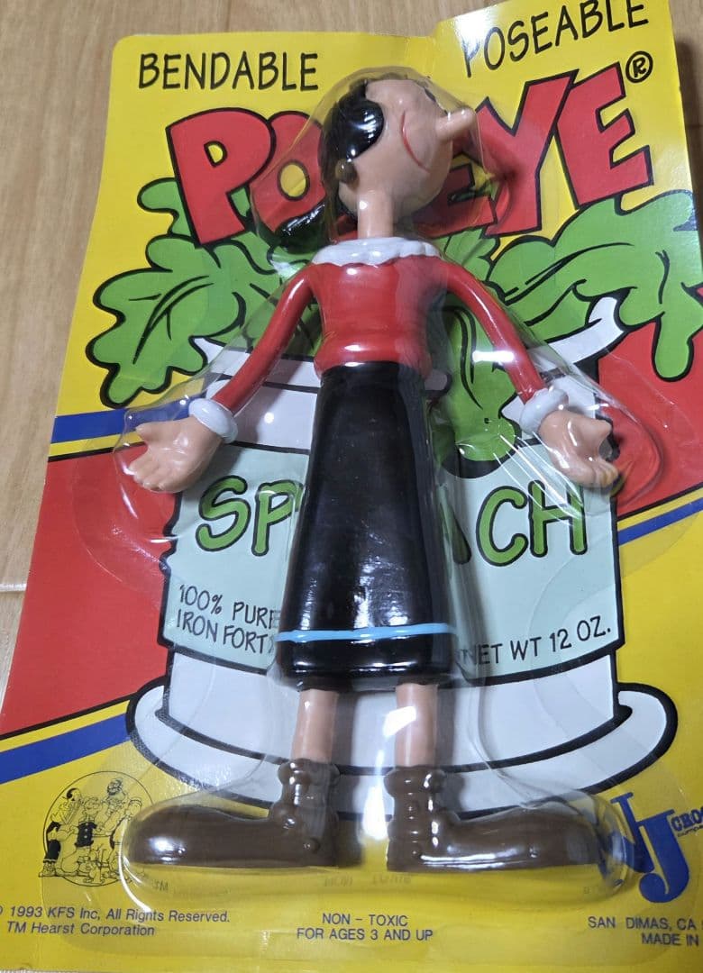 1993年製 激レア品 ポパイ&オリーブ 可動式フィギュアセット 高さ約