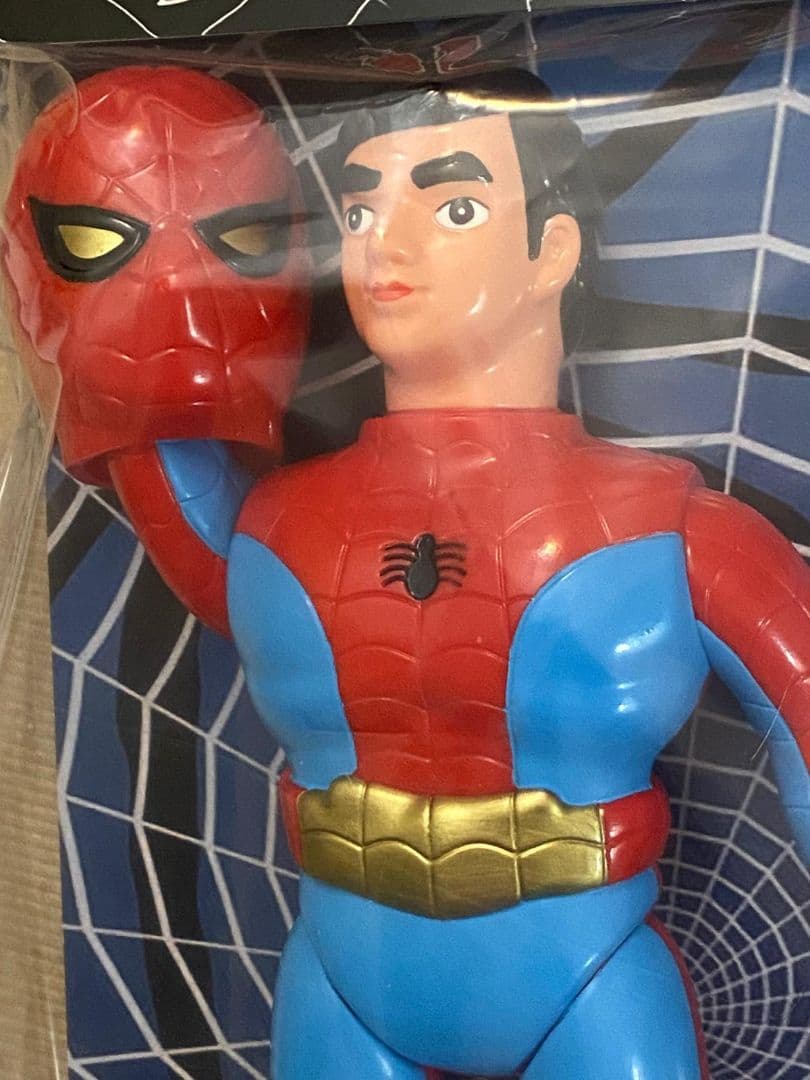 1978 スパイダーマン ソフビ ポピー SPIDERMAN 面取れ 25㎝ 1978