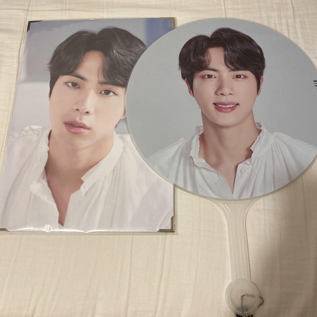 BTS jin MOSうちわ+バンバンコンプレフォトセット BTS ジン うちわ セット コンプ - メルカリ