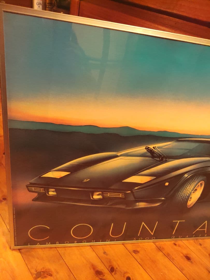 激レア ランボルギーニ カウンタック ポスター 額 スーパーカー レトロ