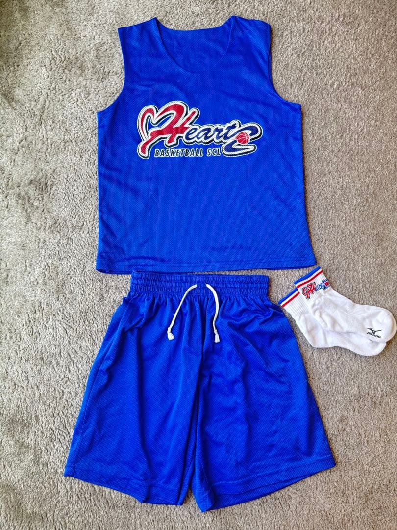 ハーツ バスケットボールスクール ユニフォーム上下靴下セット サイズ160