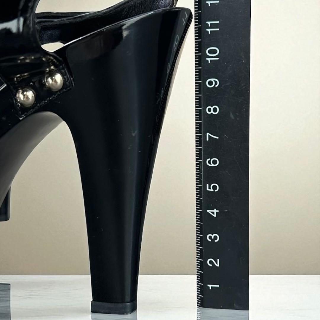 GUCCI ホースビット サンダル　スタッズ　パテントレザー　24.5cm