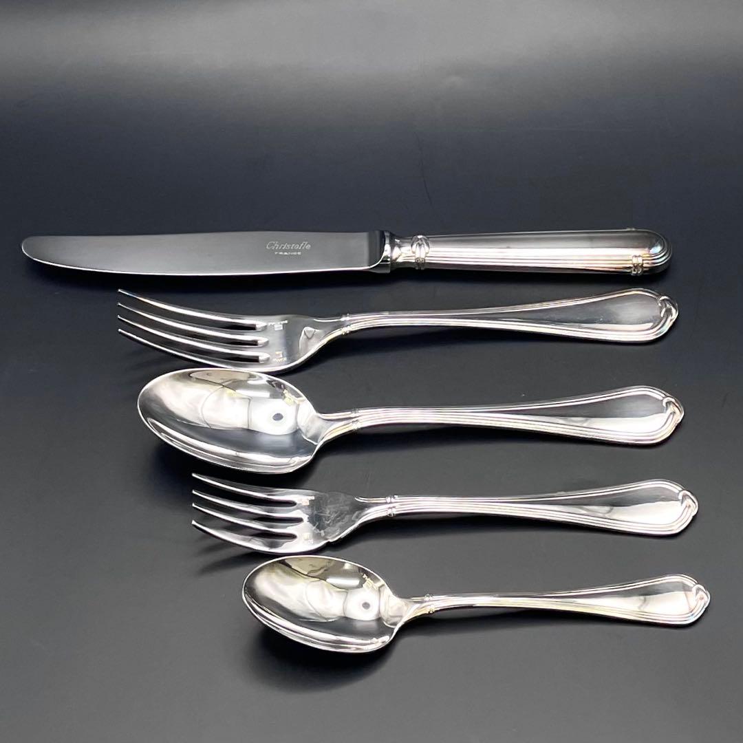 S】クリストフル カトラリー 5本 ナイフ／フォーク／スプーン