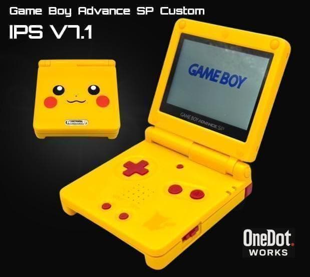 ピカチュウ】ゲームボーイアドバンス SP IPS V7.1 液晶搭載 - メルカリ