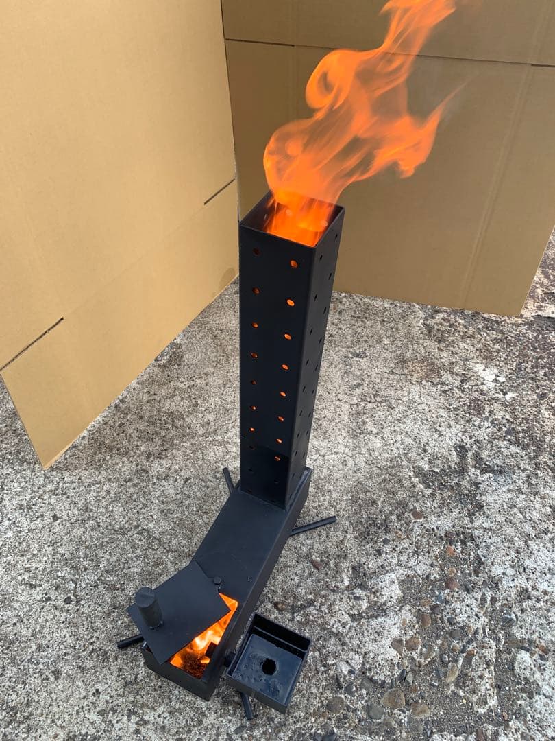 廃油ストーブ 究極のアウトドア体験を！高品質・高効率 ロケット