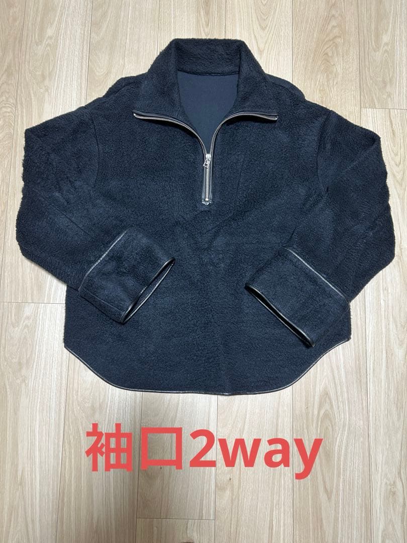 ほぼ新品 ヤクコフリース ハーフZIPフルオーバー ブラック Mの通販はau