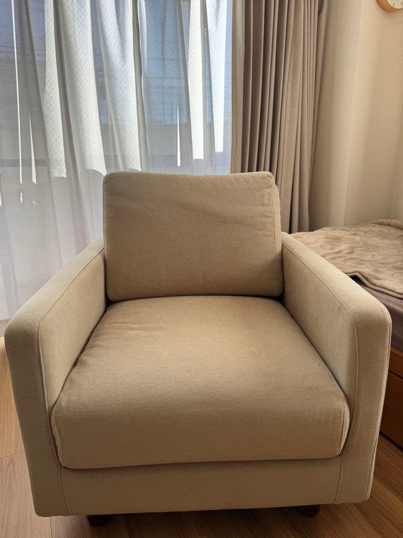 【無印良品】　1シーターソファ　ベージュ リクライニング フロアソファ 1シーター ベージュ | 無印良品