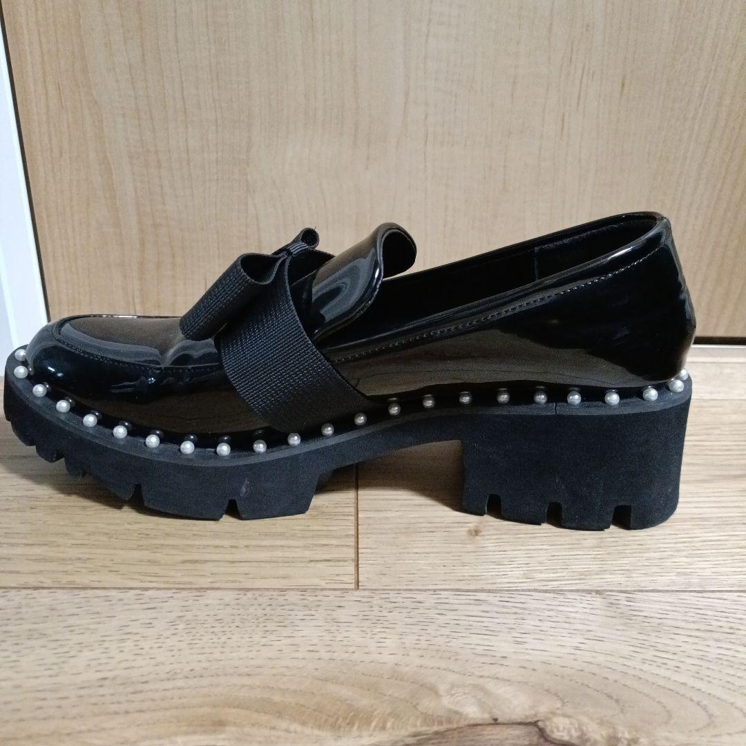 ドノバン アキロン DONOBAN ブラックパール装飾ローファー ローファー