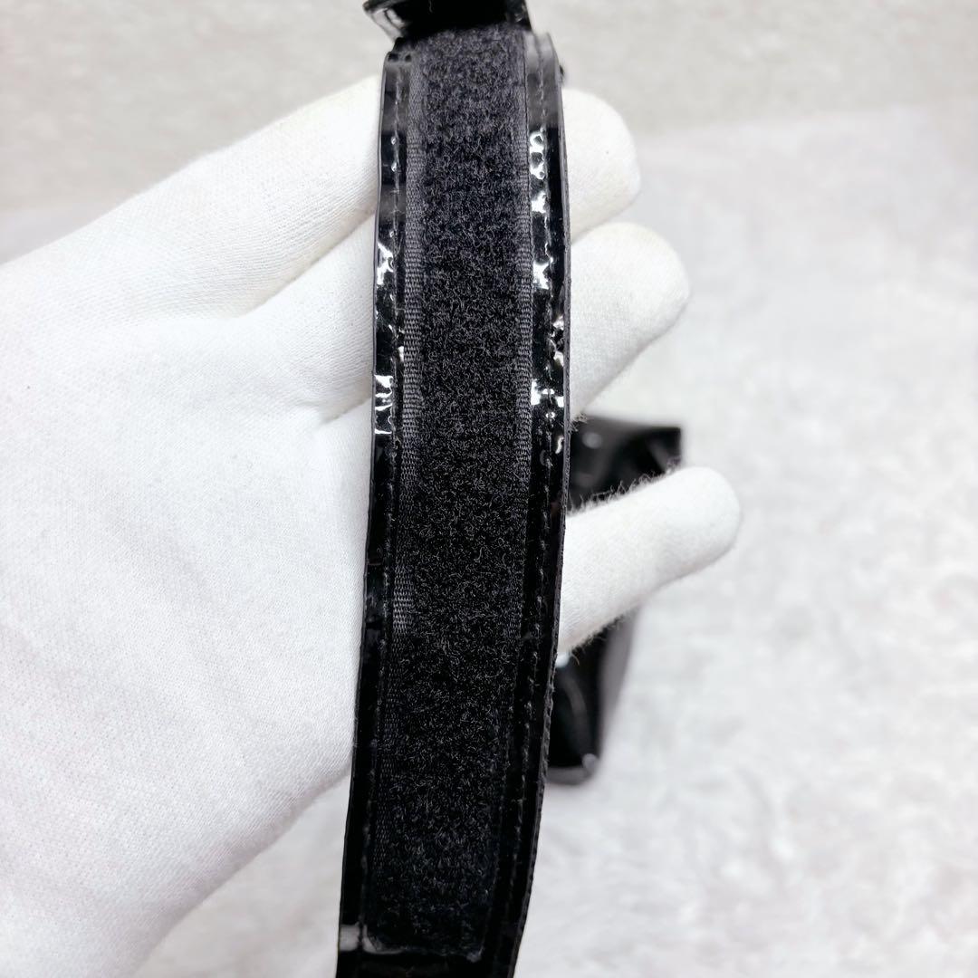 CHANEL ノベルティ ウエストポーチ エナメル ブラック ウエストバッグ