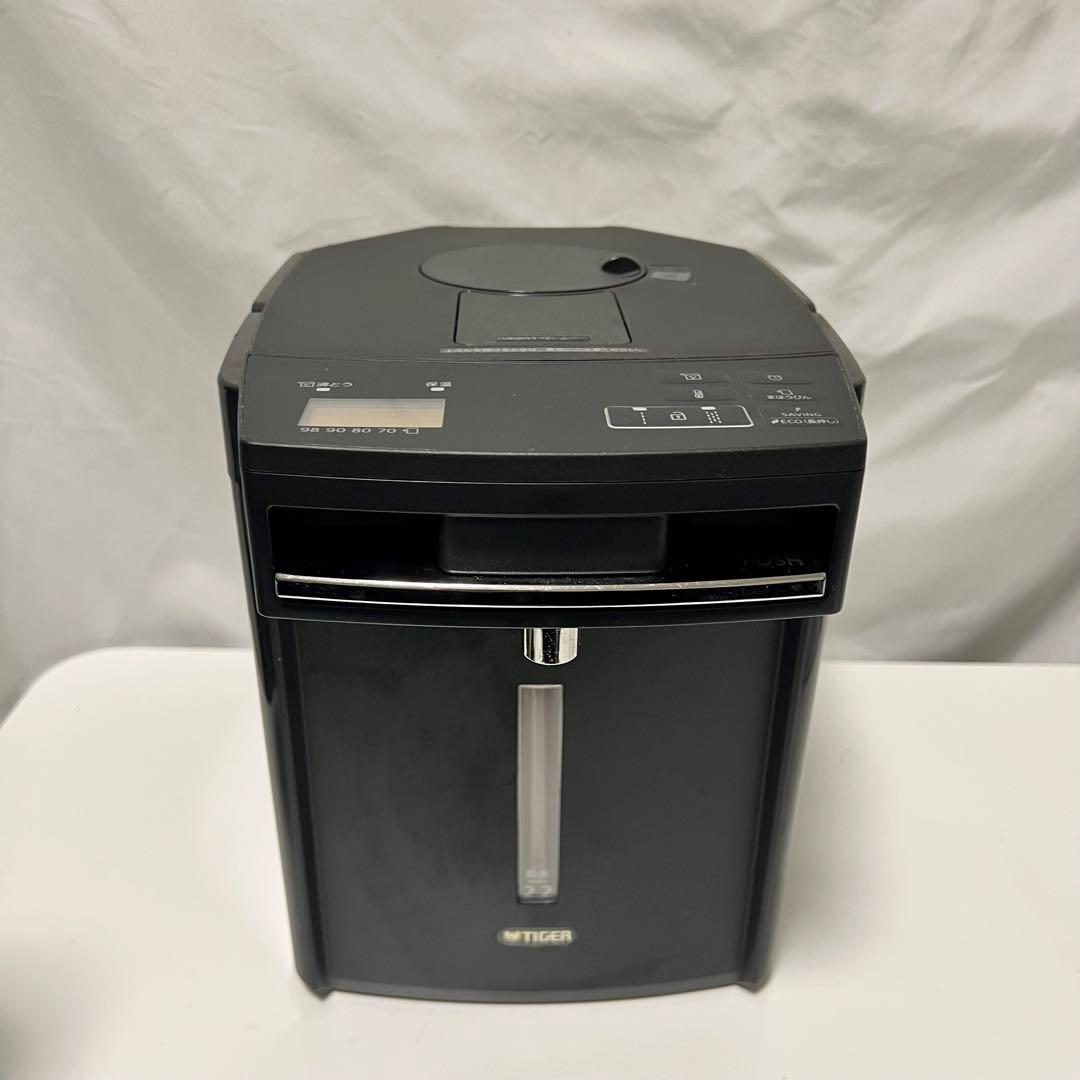 【美品】即発送可 タイガー 蒸気レス 電気ポット 2.2L PIM-G220 黒