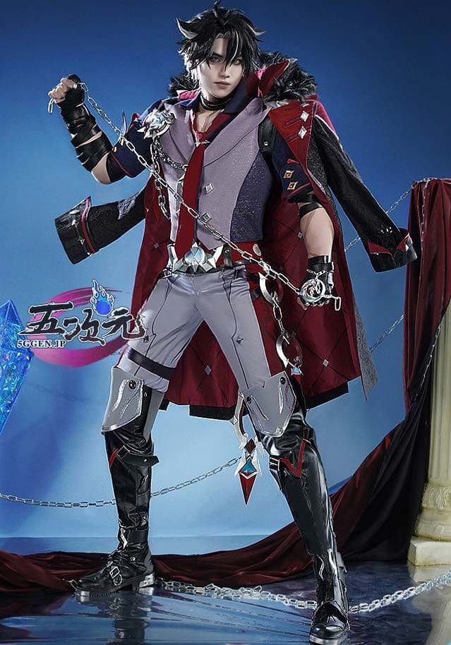 4月中値下 基萌 原神 リオセスリ 衣装ウィッグ武器ブーツカバー フル