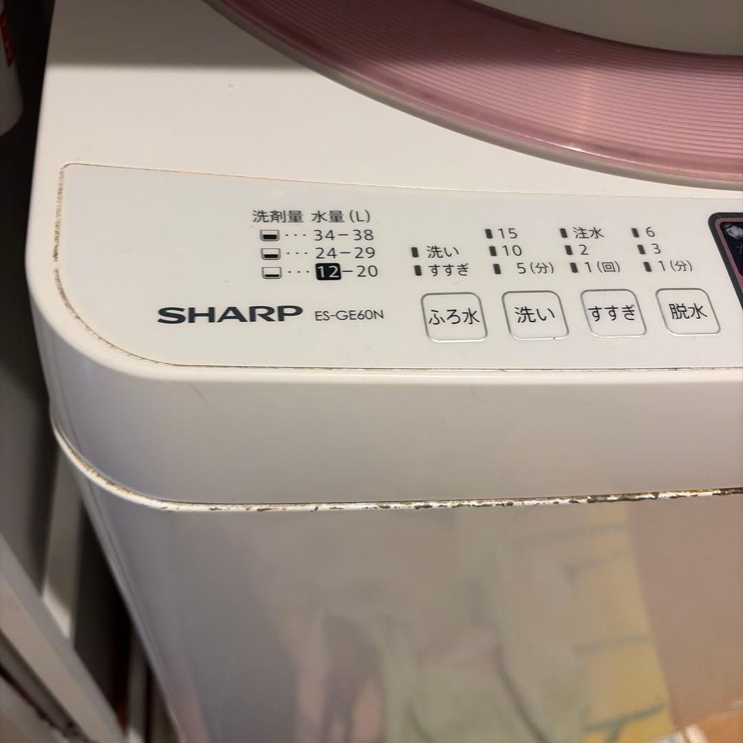 SHARP ES-GE60N 6.0kg 洗濯機 本体