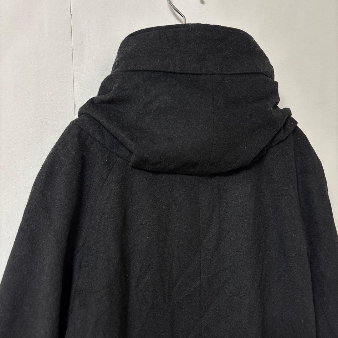 BEARDSLEY ビアズリー【F】膝丈コート ブラック フード ライナー 毛混