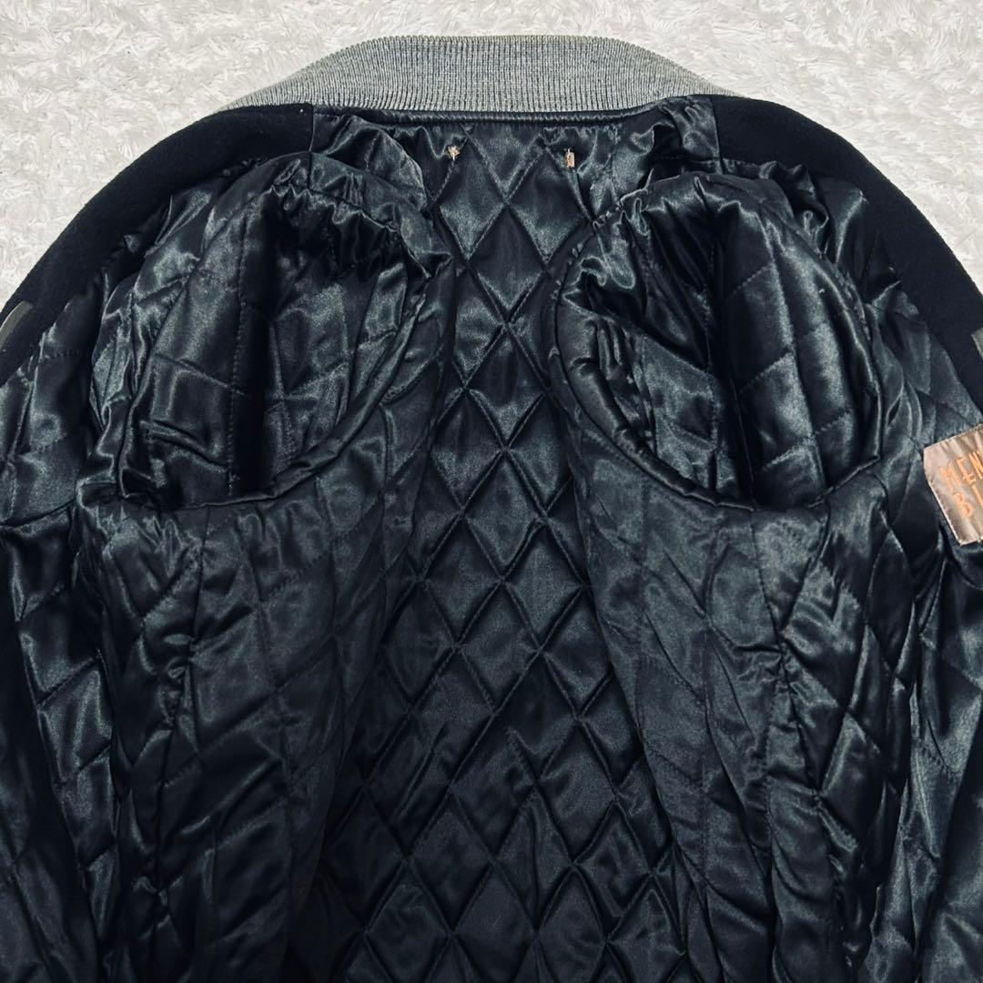 激レア メンズビギ 幻の スタジャン 80s アーチロゴ 日本製 レザー L