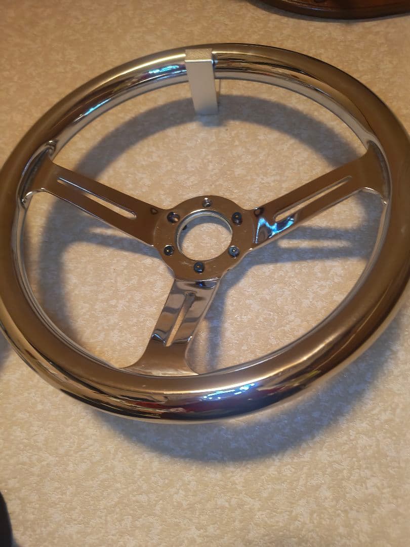 クロムメッキ 3スポーク ステアリングホイール チェーン 3 スポーク 11