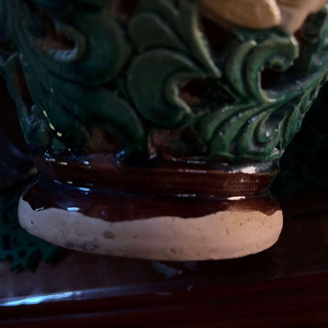 宋磁 宋三彩 中国 宋代 透かしあり 唐三彩 - メルカリ