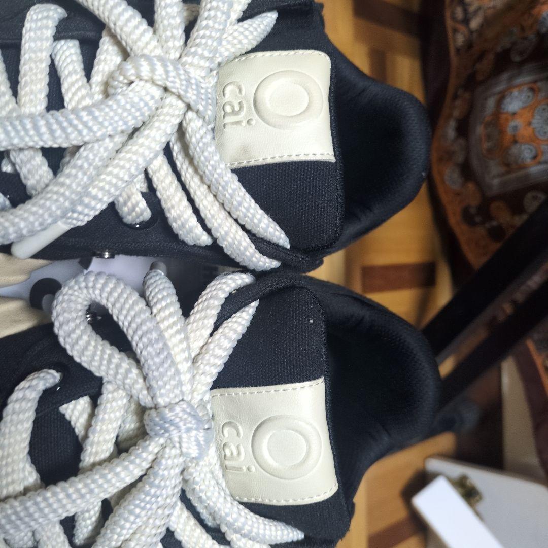 Ocai Smile Canvas 厚底 デカ靴 黒 スニーカー 箱付き - メルカリ