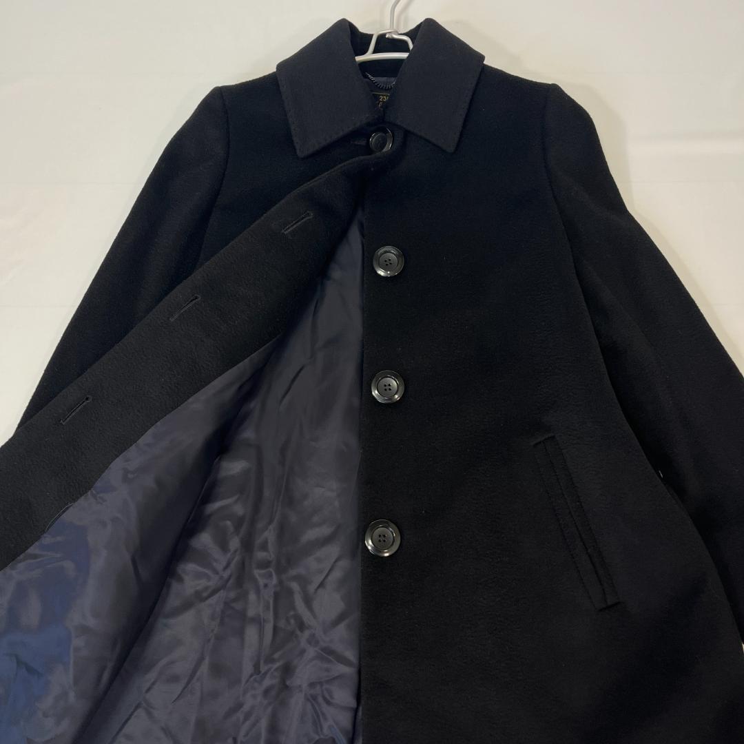 23区 Aライン ウールコート ロロピアーナ 黒 Mサイズ