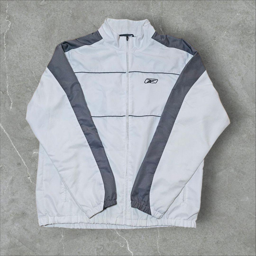 90s Reebok リーボック ナイロンジャケット 刺繍ロゴ 万国旗タグ XL