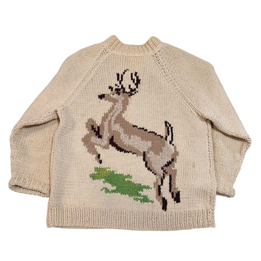 コ*号様 50-60sカウチンセーター 50-60'S Cowichan Golf Pattern Sweater Lightning Zipper 50-60年代
