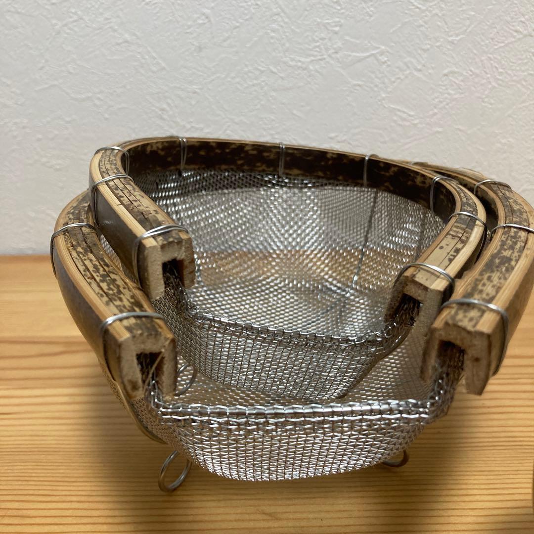 廃盤 虎竹 水切ステンレスざる 竹虎 希少 未使用 3個セット ザル