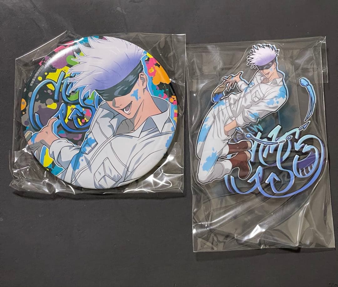 呪術廻戦 セガラッキーくじ 缶バッチ ＋ アクリルスタンド セット 五条