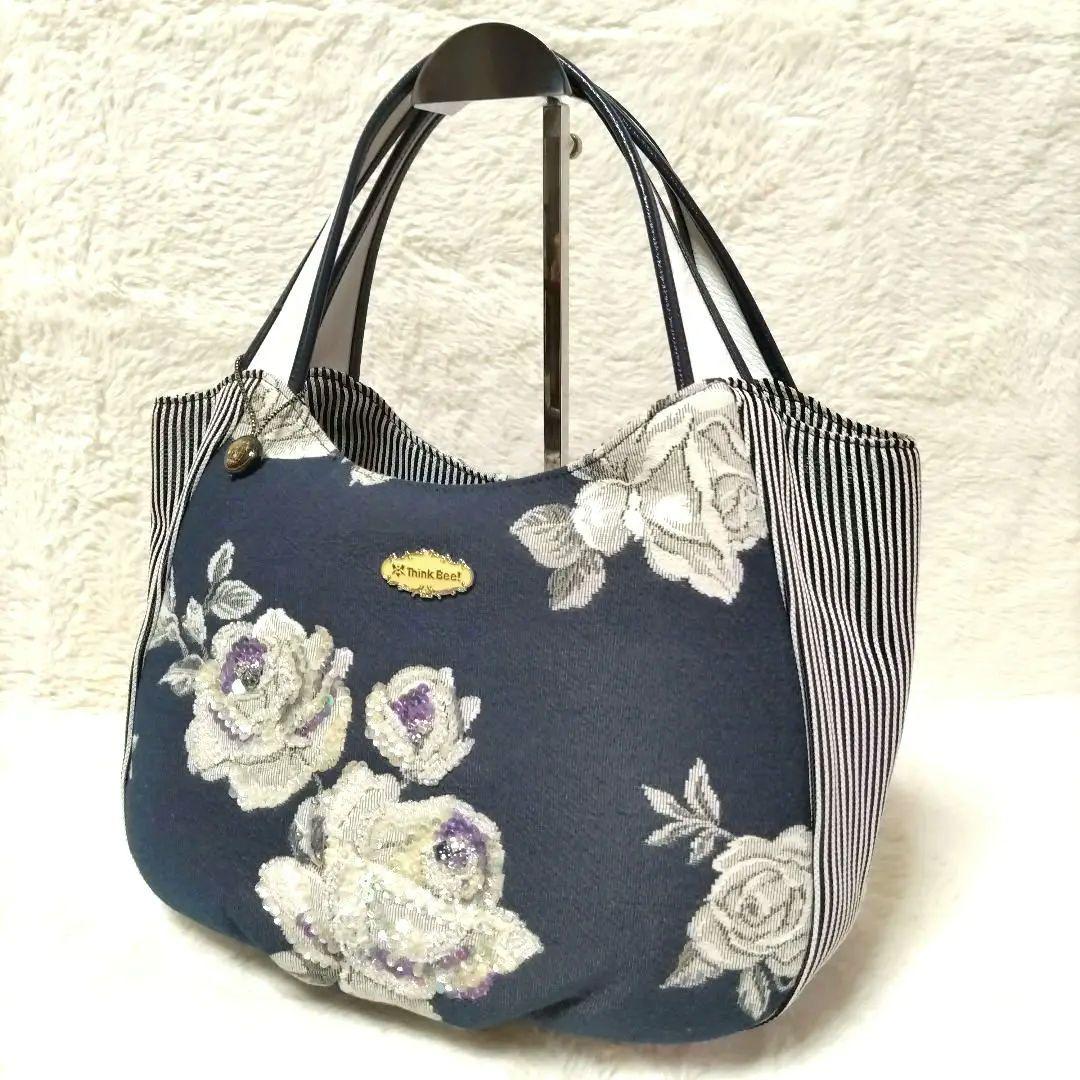 新品未使用】シンクビー ノバビアンカ ビーズ トートバッグ