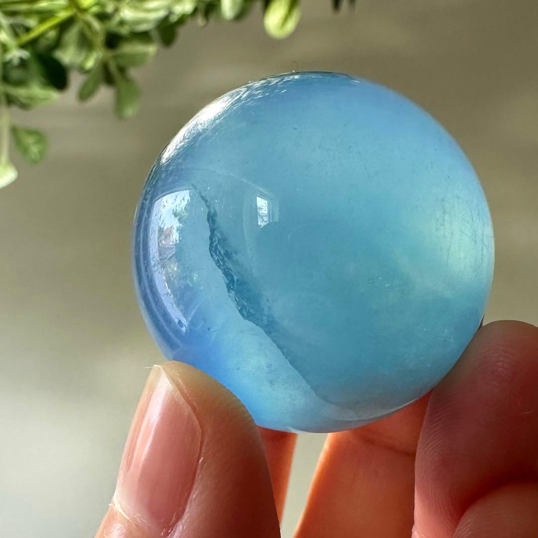 アクアマリン　スフィア　3.3㎝　高品質　アクア　50.7g