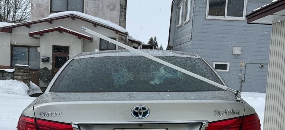 最新作！送料込！100cm VIPアンテナ 白　本物ジャンクションプロデュース