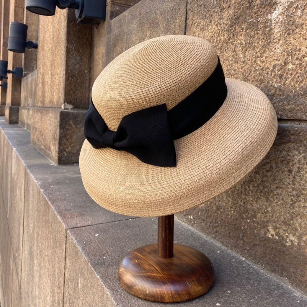 maxim マキシン カサブランカ リボンハット 麦わら帽子 ストローハット