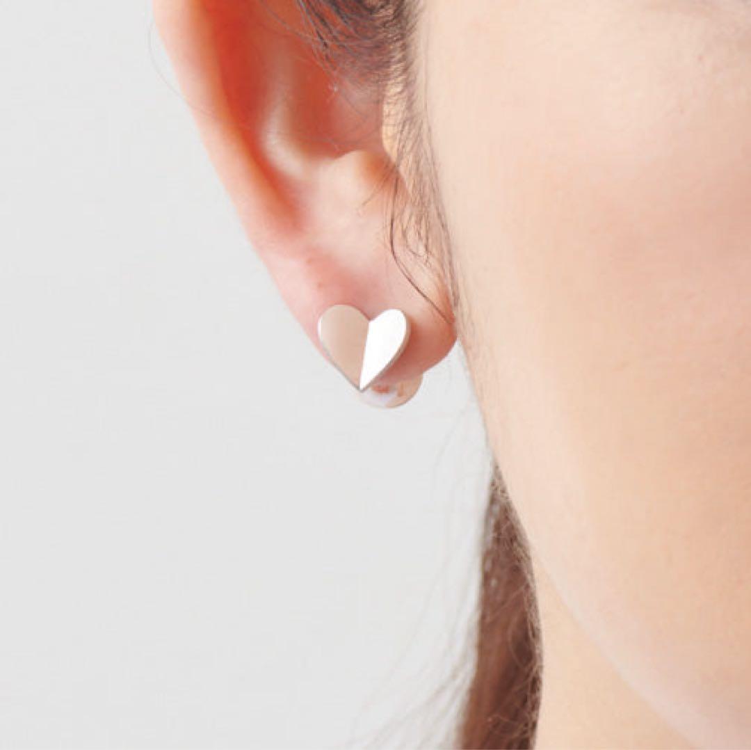 MAYU small heart pierce シルバーハート型ピアス 両耳