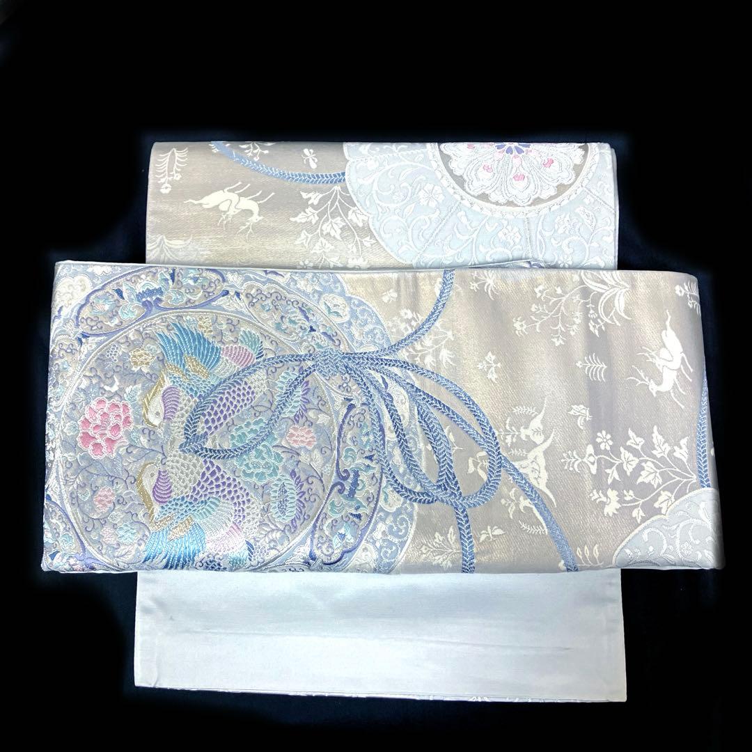 袋帯 ワンタッチ作り帯 マジックテープ 二重太鼓 付け帯【宝鏡の詩】華