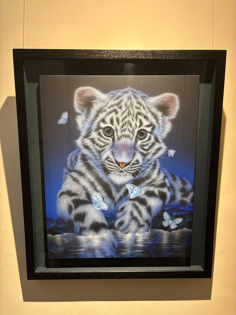 直筆原画 ホワイトタイガー 西野健太郎 絵画 絵 - メルカリ