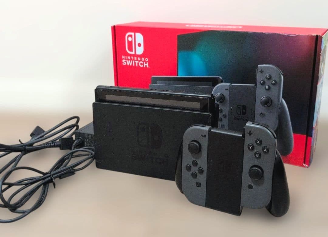 【バッテリー強化版】Nintendo Switch 本体 グレー 動作品　箱付き Nintendo Switch ニンテンドースイッチ 本体 Switch (L)/(R)グレー