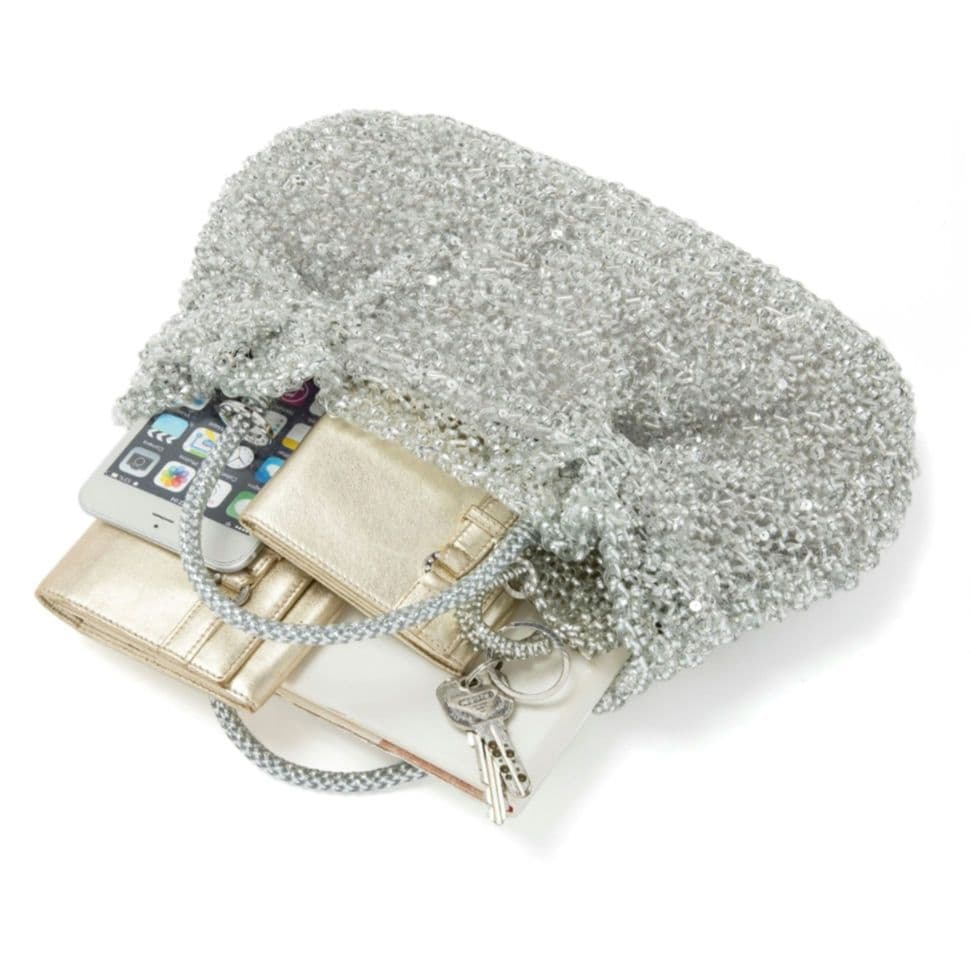 アンテプリマ 限定 ステッラホワイト ワイヤーグリッター バッグ なな