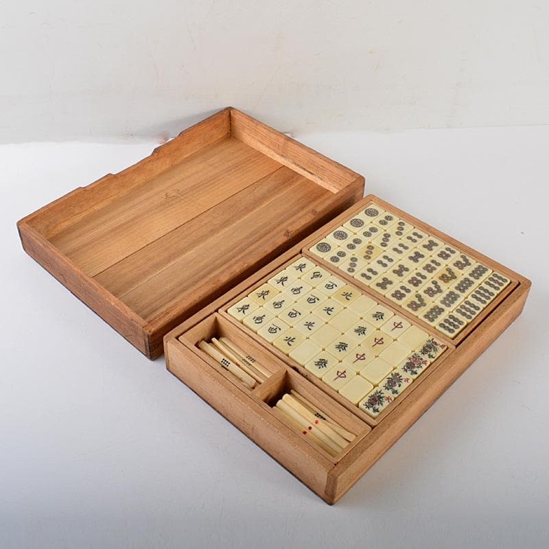 eyeknow74 様専用 竹嵌 練物牌 背竹牌 麻雀牌 木箱付 V 6552 - メルカリ