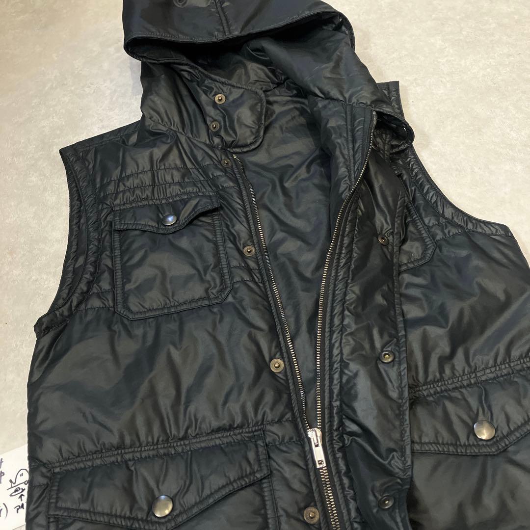 D&G、ロゴプレート、中綿ベスト、46サイズ、ブラック M109894140