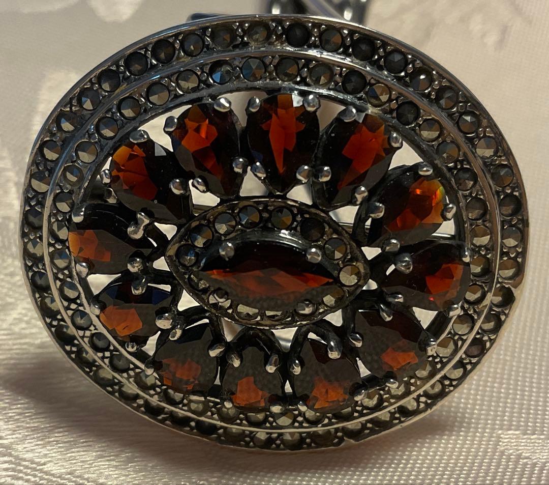 お値下げDynasty ヴィンテージ ガーネット シルバーブローチ 楽天市場】【碌山】 シルバー カボション ガーネット ブローチ