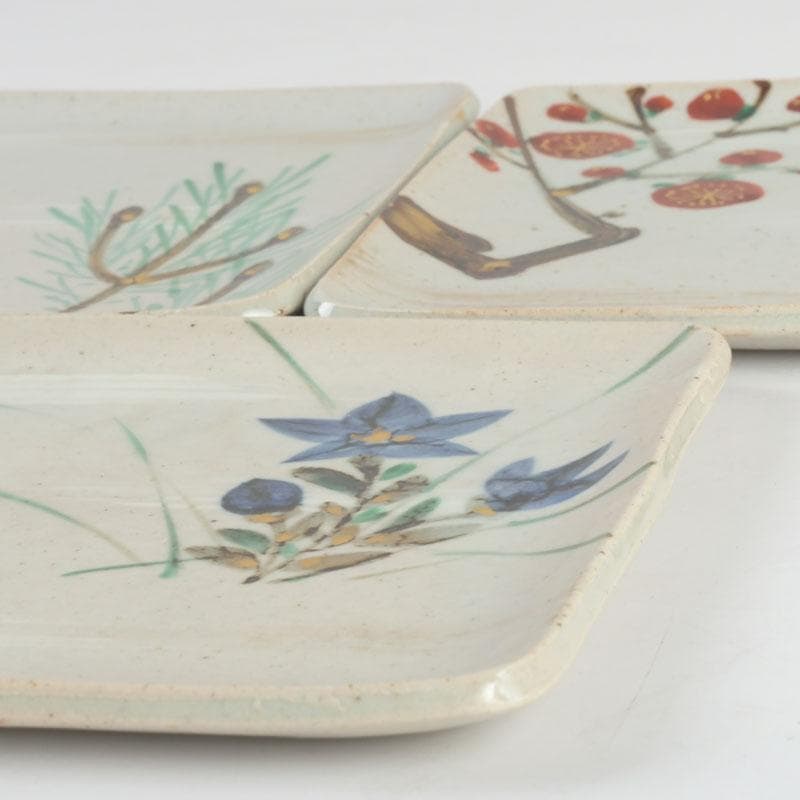 和食器 茶懐石 幸兵衛窯 絵変四方皿 銘々皿 五客 共箱 N 9420 - メルカリ