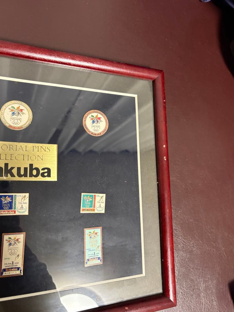 希少・額装品】1998年 長野オリンピック 1周年記念 白馬 ピンバッジセット