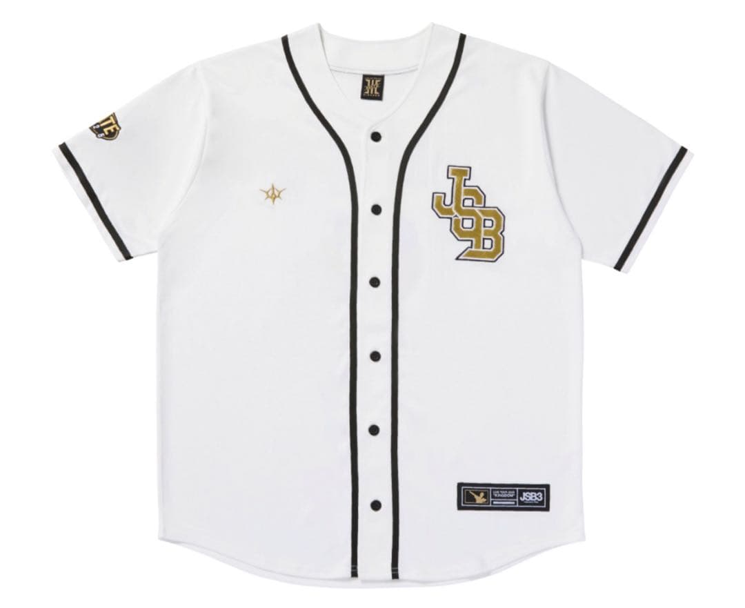 三代目 KINGDOM 三代目 FC限定 KINGDOM ベースボールシャツ ホワイト