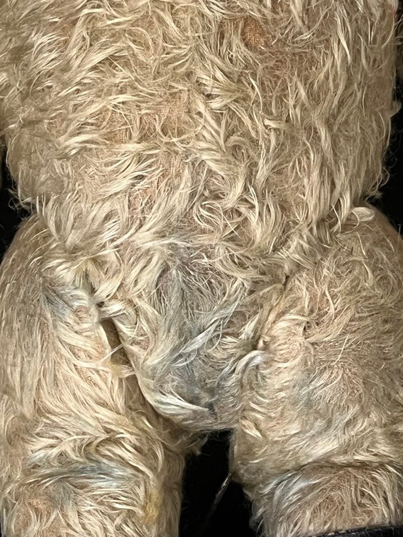 アンティークヴィンテージ英国製テディベア 革靴ぬいぐるみベアくま