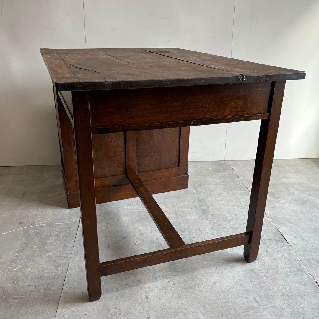 アンティーク 片袖机 デスク テーブル 昭和レトロ z481